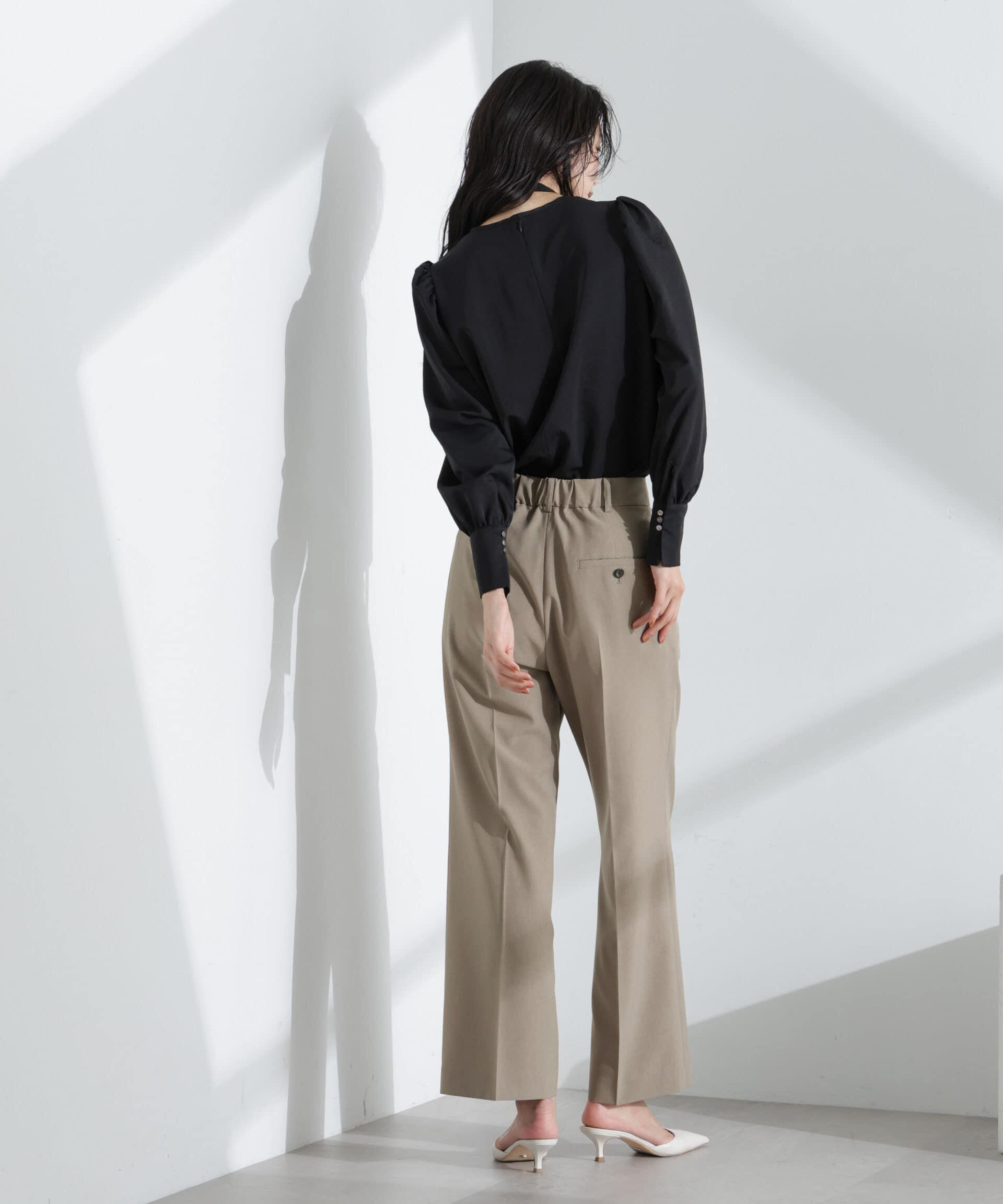 nano･universe「ライトファンクション タックセミワイドパンツ(セットアップ可)」|チノ|