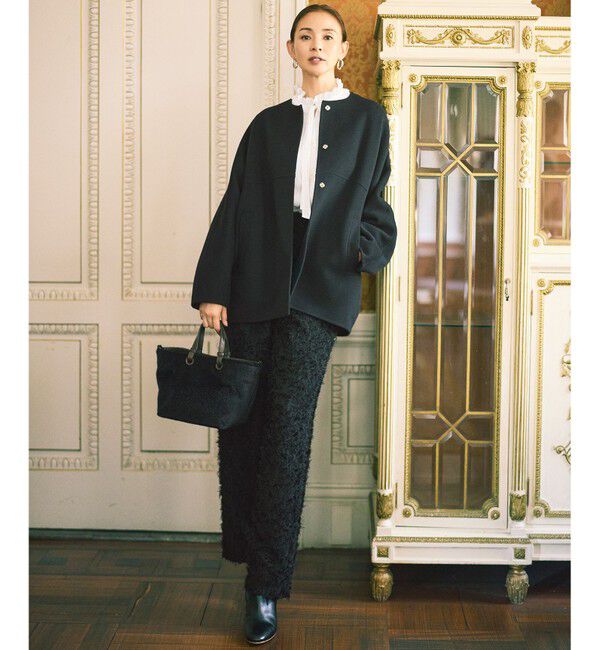 自由区「【SHIHOさん着用】カットジャカード パンツ」|その他|ブラック