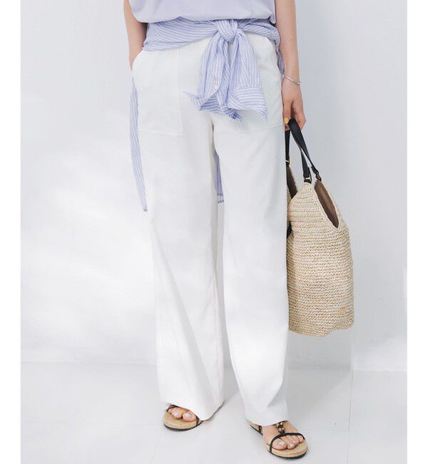 23区「【吸水速乾/UVカット/洗える】ボディシェルドライオックス ベイカー パンツ」|その他|ホワイト系