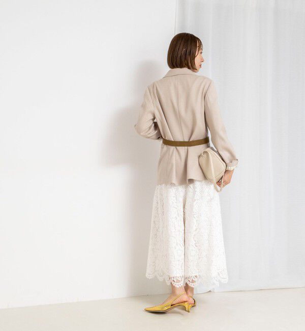 NOLLEY'S「クロップドワイドレースパンツ」|キュロット|