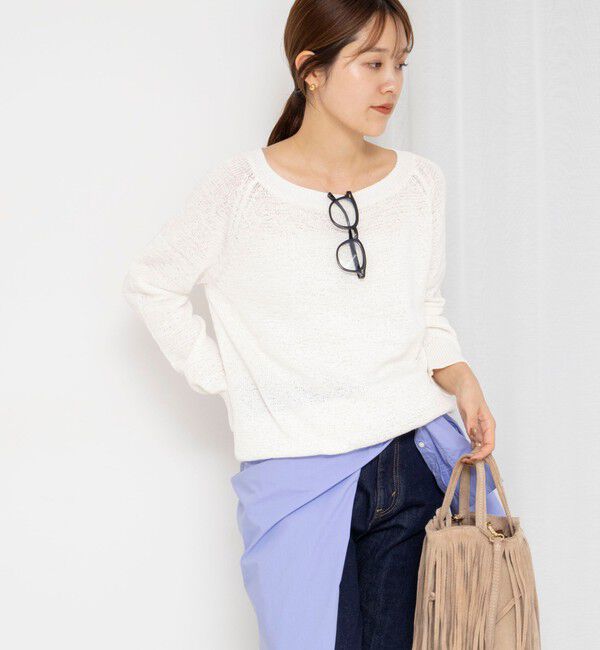 Rie Miller「《手洗い可能》ボートネックプルオーバーテープヤーン」|ニット・セーター|