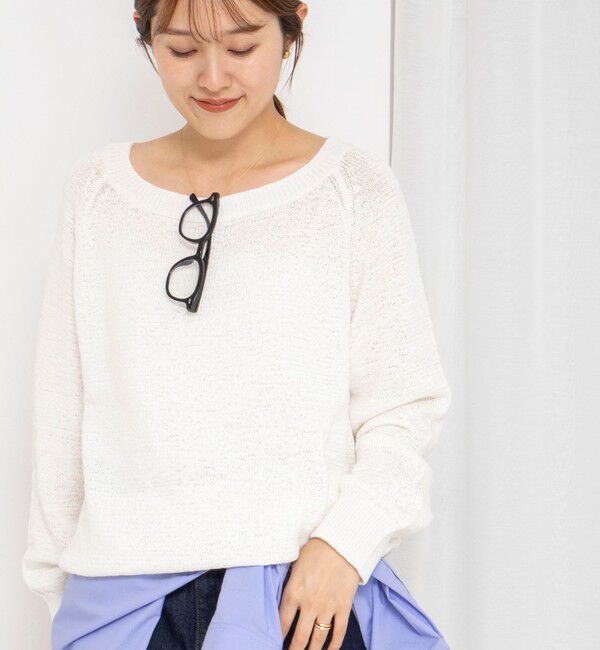 Rie Miller「《手洗い可能》ボートネックプルオーバーテープヤーン」|ニット・セーター|