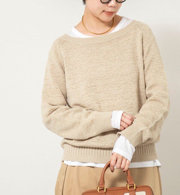 Rie Miller「《手洗い可能》ボートネックプルオーバーテープヤーン」|ニット・セーター|