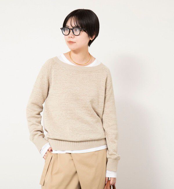 Rie Miller「《手洗い可能》ボートネックプルオーバーテープヤーン」|ニット・セーター|