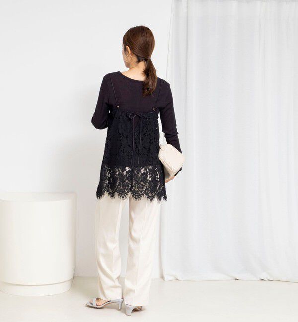 NOLLEY'S「ウォッシャブルレースビスチェ」|キャミソール|