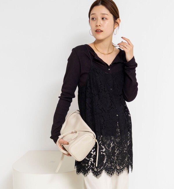 NOLLEY'S「ウォッシャブルレースビスチェ」|キャミソール|