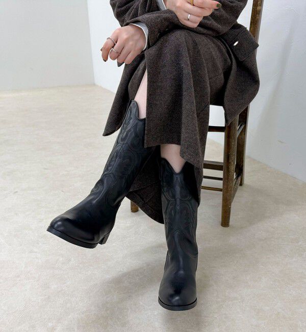 fredy emue「【REMME/レメ】レザーウエスタンロングブーツ」|ロングブーツ|