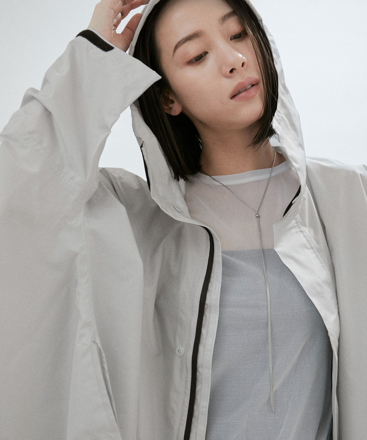 SALON adam et rope'「【雑誌掲載】【KiU for SALON】[ポーチ付き]別注レインポンチョ」|レインコート|