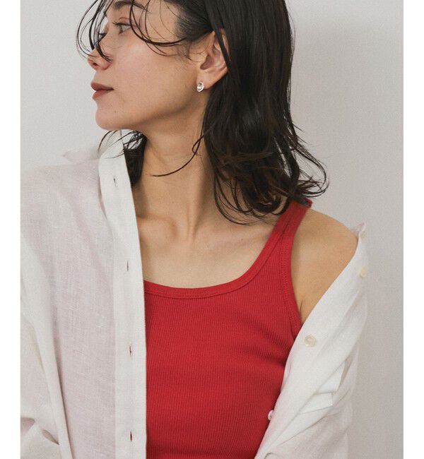 SALON adam et rope'「プリマベールファームリーリブタンクトップ［UVケア・洗える］」|タンクトップ|