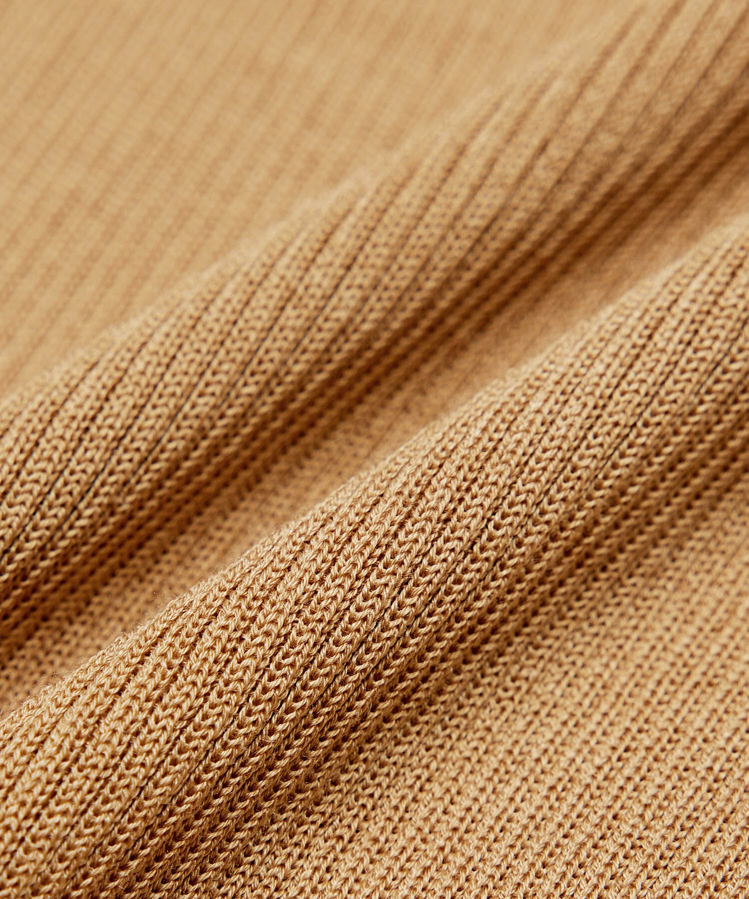 ROPE「【洗える】シルク100％ 5分袖リブトップス/スキンニット」|Tシャツ・カットソー|