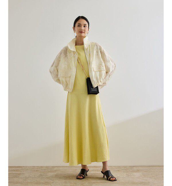 ROPE「フラワーエンブロイダリーライトブルゾン/セットアップ対応」|ブルゾン・スタジャン|