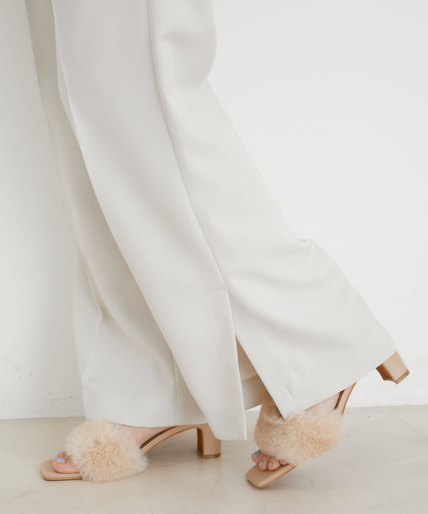 VIS「【吸水速乾/UV】スカートレイヤードスラックスパンツ【SET】」|スラックス|