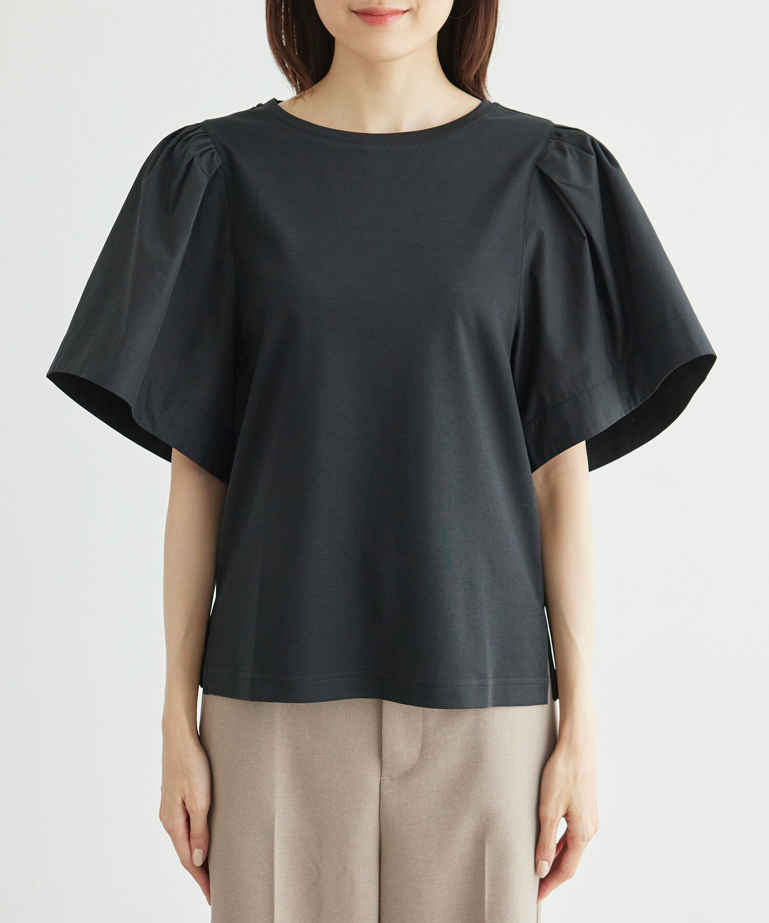 Rope&rsquo;Picnic「布帛ボリューム袖カットソートップス」|Tシャツ・カットソー|