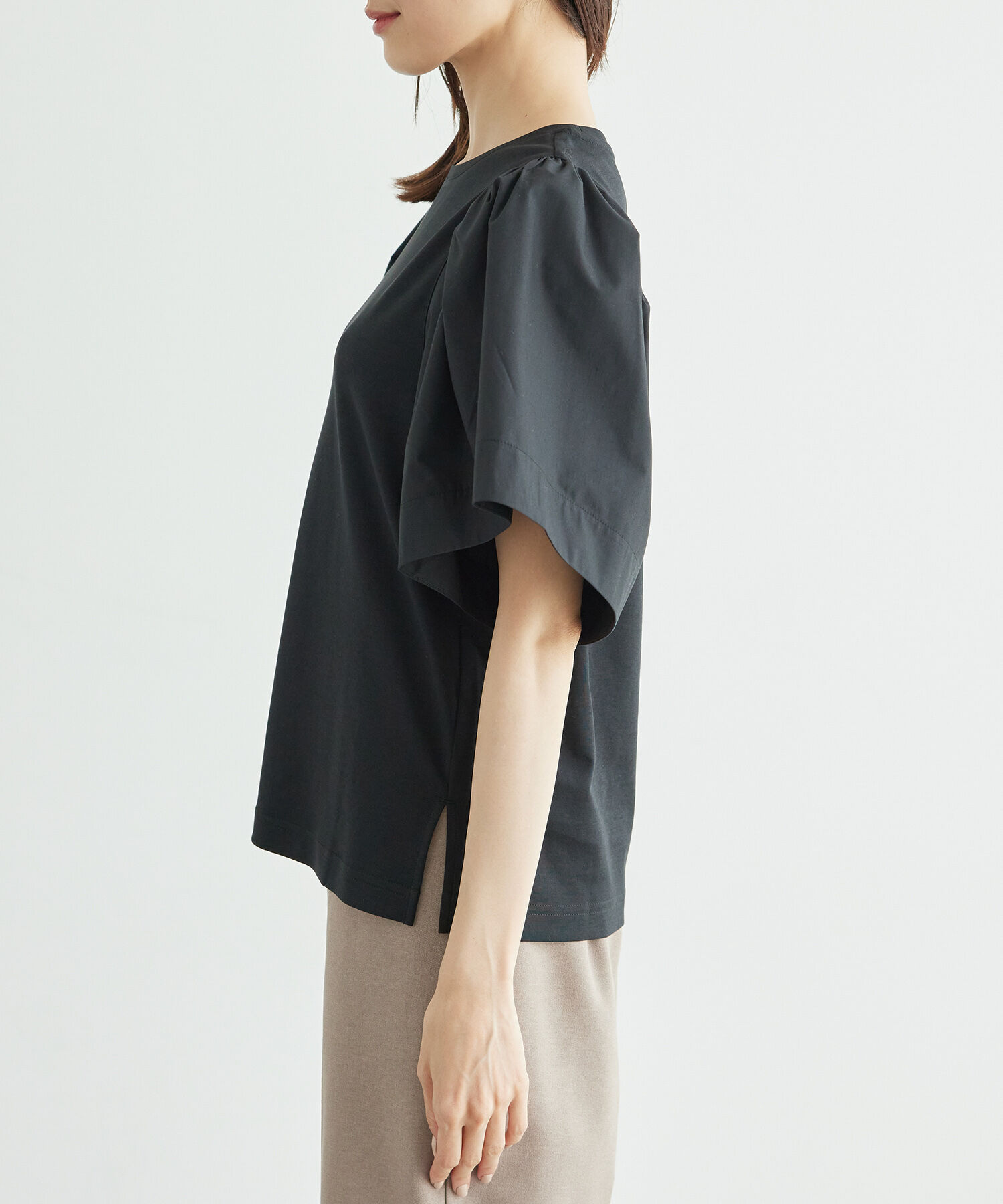 Rope&rsquo;Picnic「布帛ボリューム袖カットソートップス」|Tシャツ・カットソー|