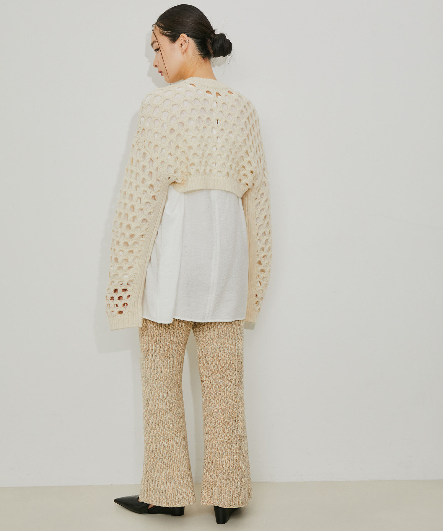 ADAM ET ROPE'「アイレットボレロカーディガン」|カーディガン|