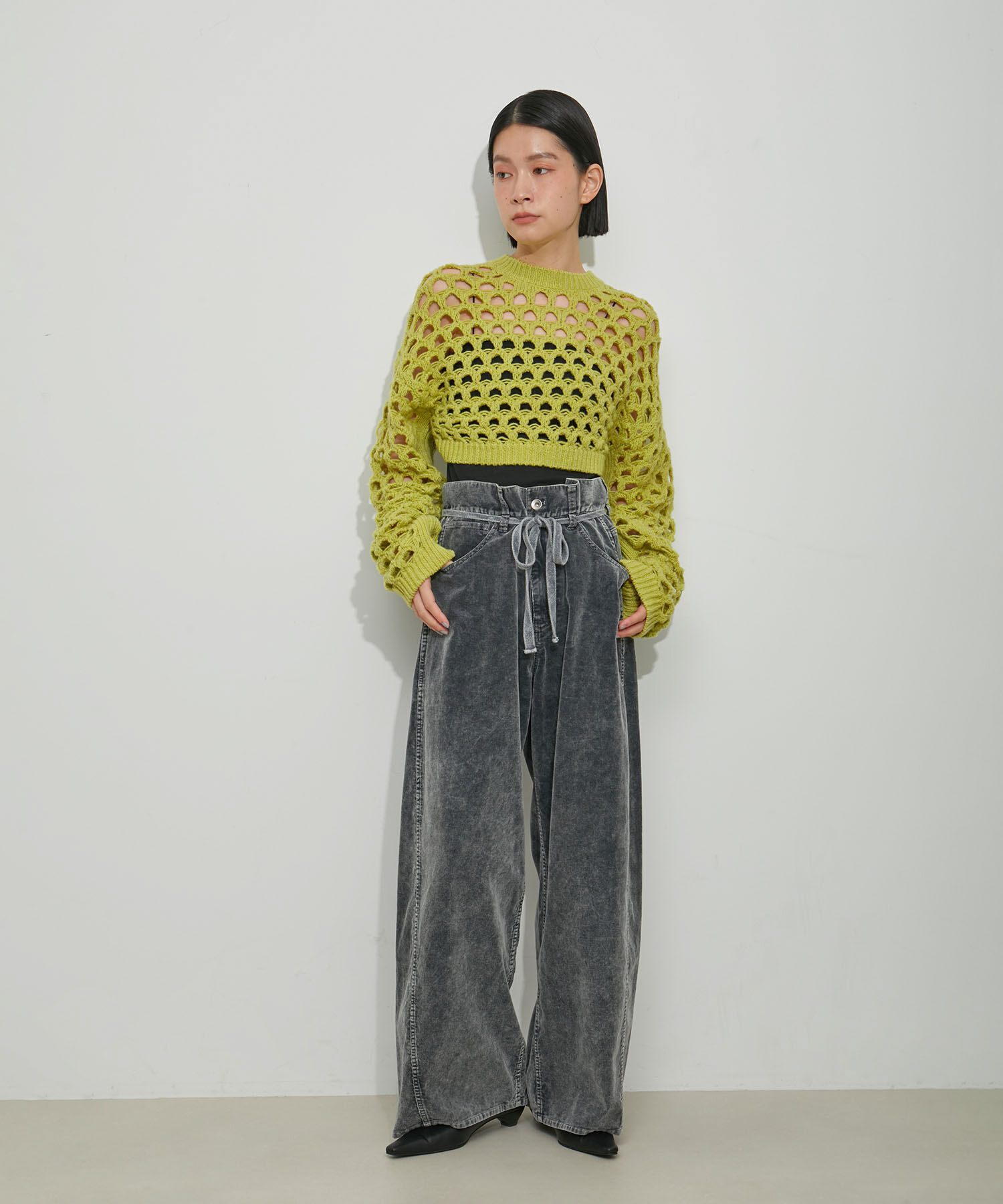 ADAM ET ROPE'「アイレットボレロカーディガン」|カーディガン|