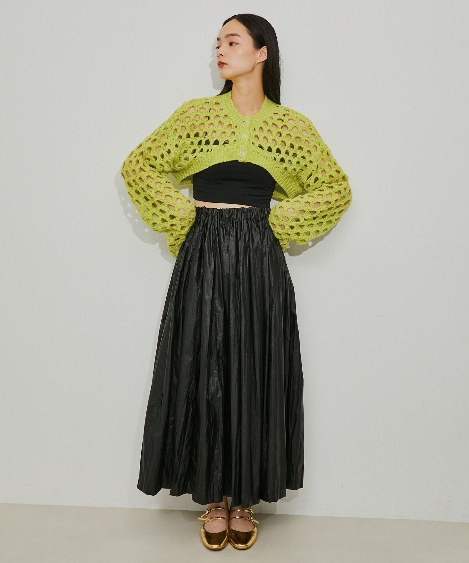 ADAM ET ROPE'「アイレットボレロカーディガン」|カーディガン|