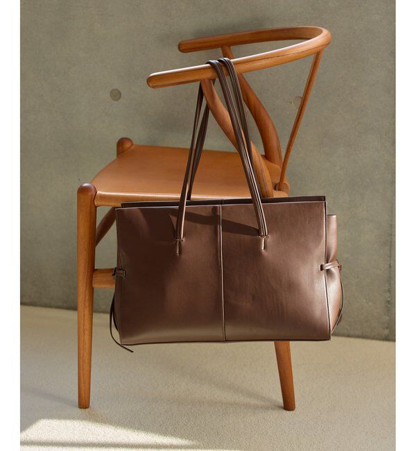 THE PAUSE「＜WEB限定＞【THE PAUSE】フェイクレザーボストン」|トートバッグ|ブラウン