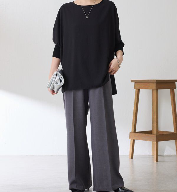  「ジャージ袖リブブラウス」|シャツ・ブラウス|