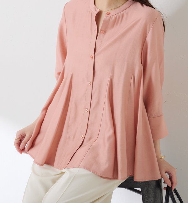  「マチ切替ブラウス」|シャツ・ブラウス|ピンク