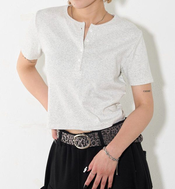  「【２サイズ 】ヘンリーネックTEE」|Tシャツ・カットソー|