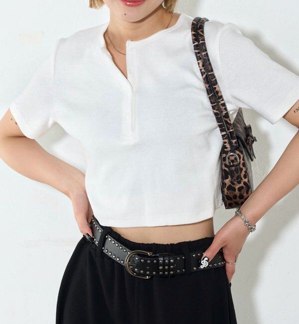  「【２サイズ 】ヘンリーネックTEE」|Tシャツ・カットソー|