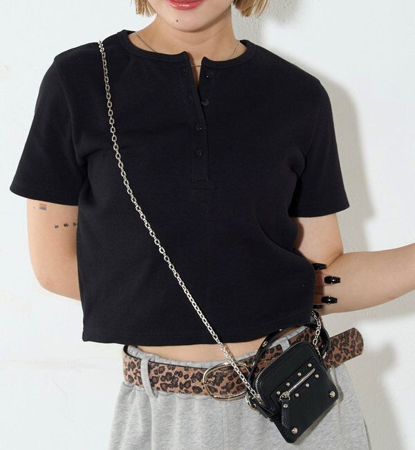  「【２サイズ 】ヘンリーネックTEE」|Tシャツ・カットソー|