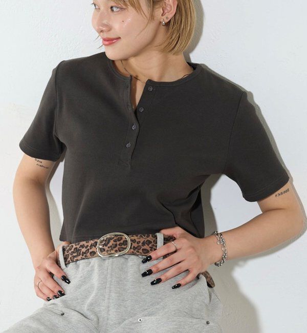  「【２サイズ 】ヘンリーネックTEE」|Tシャツ・カットソー|