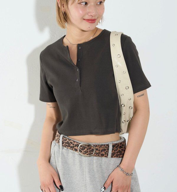  「【２サイズ 】ヘンリーネックTEE」|Tシャツ・カットソー|