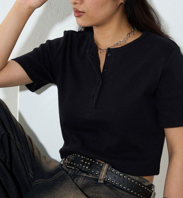  「【２サイズ 】ヘンリーネックTEE」|Tシャツ・カットソー|