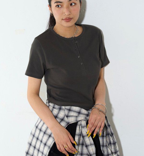  「【２サイズ 】ヘンリーネックTEE」|Tシャツ・カットソー|