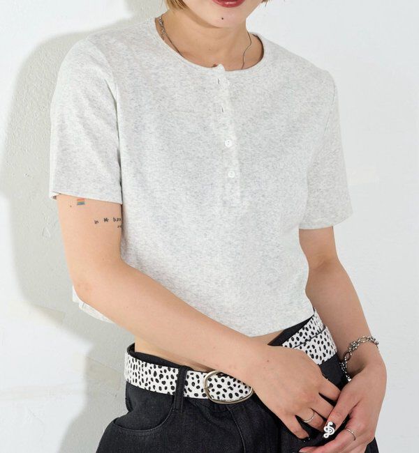  「【２サイズ 】ヘンリーネックTEE」|Tシャツ・カットソー|