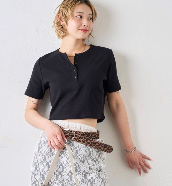  「【２サイズ 】ヘンリーネックTEE」|Tシャツ・カットソー|