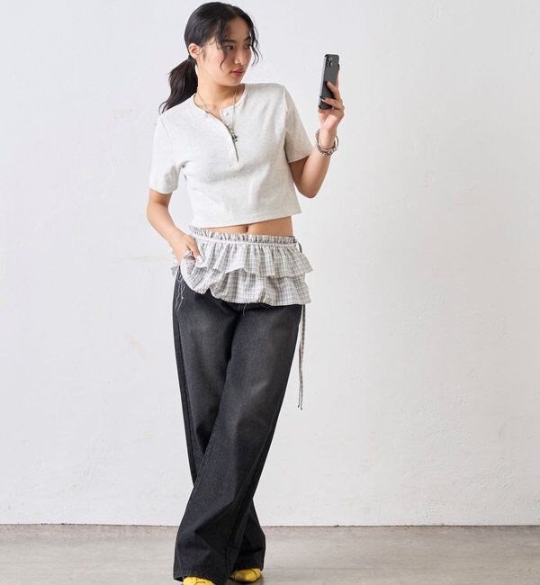  「【２サイズ 】ヘンリーネックTEE」|Tシャツ・カットソー|