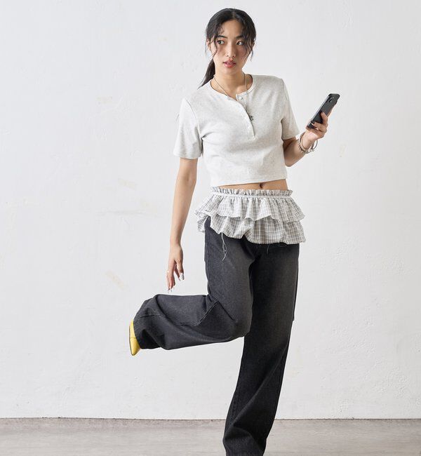  「【２サイズ 】ヘンリーネックTEE」|Tシャツ・カットソー|