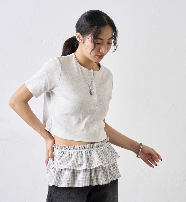  「【２サイズ 】ヘンリーネックTEE」|Tシャツ・カットソー|