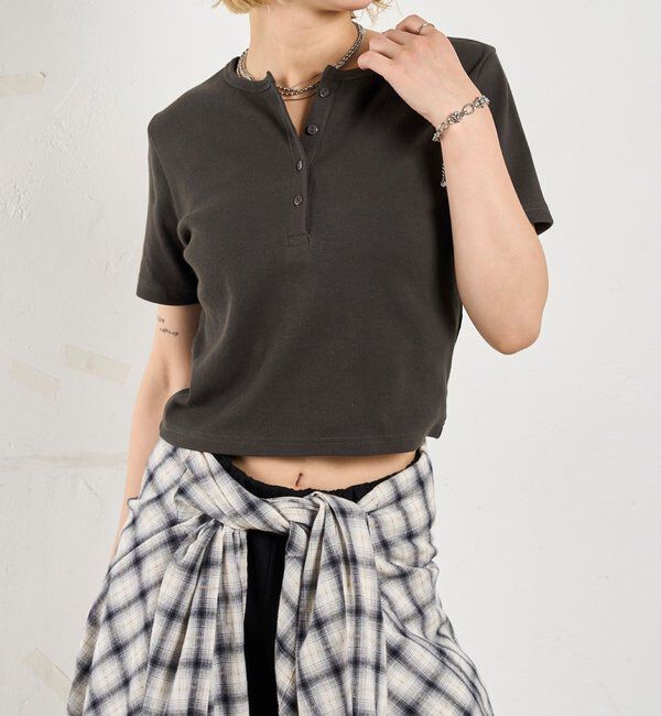  「【２サイズ 】ヘンリーネックTEE」|Tシャツ・カットソー|