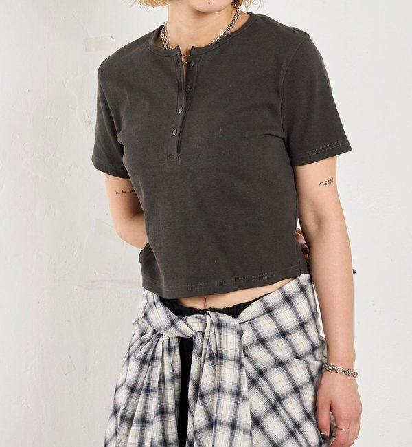  「【２サイズ 】ヘンリーネックTEE」|Tシャツ・カットソー|