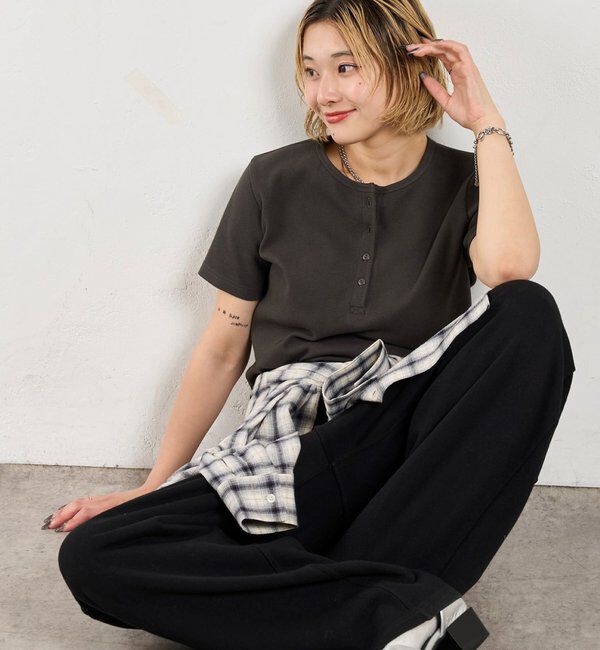  「【２サイズ 】ヘンリーネックTEE」|Tシャツ・カットソー|