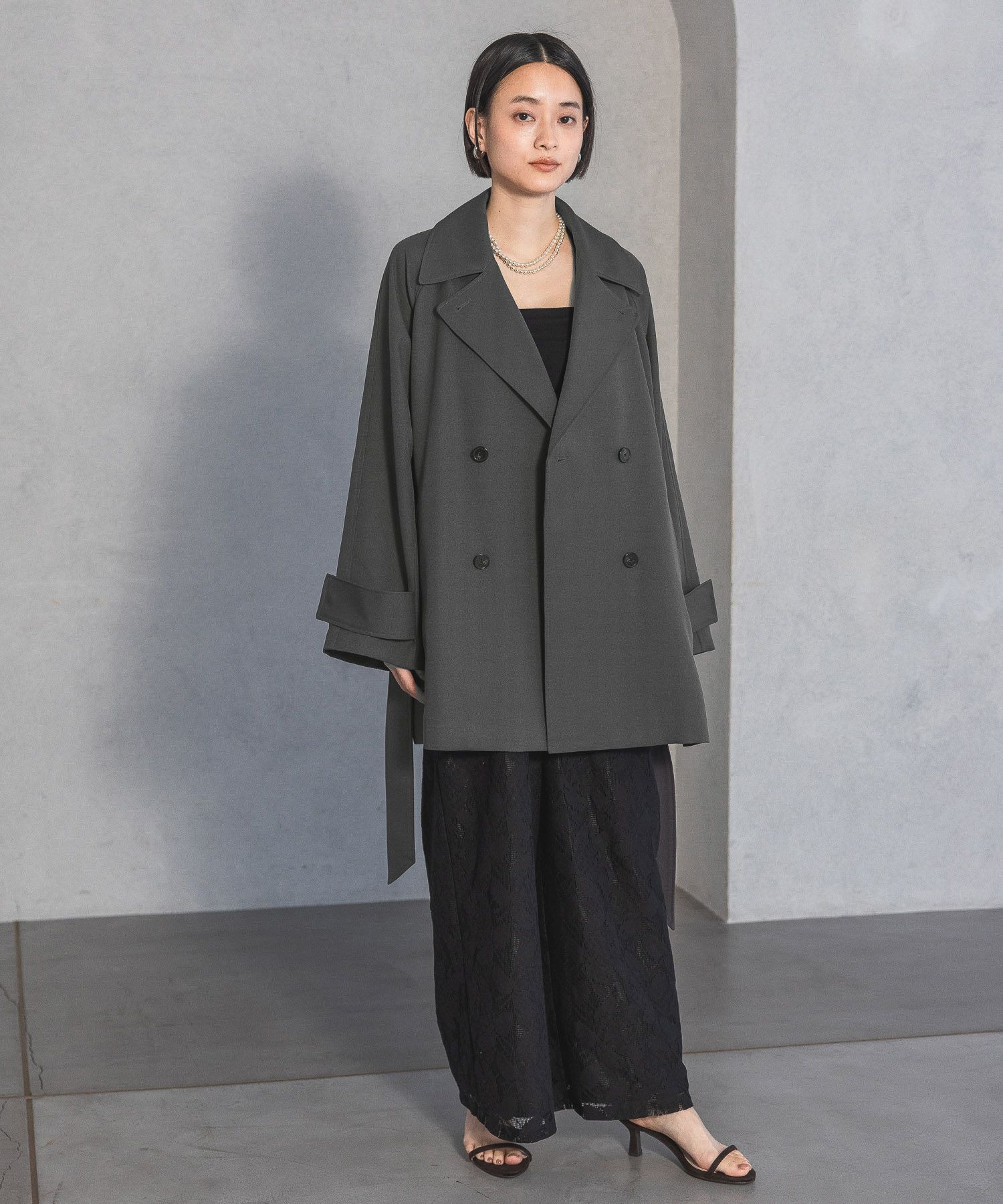 apart by lowrys「レースＶサロペット」|オールインワン|