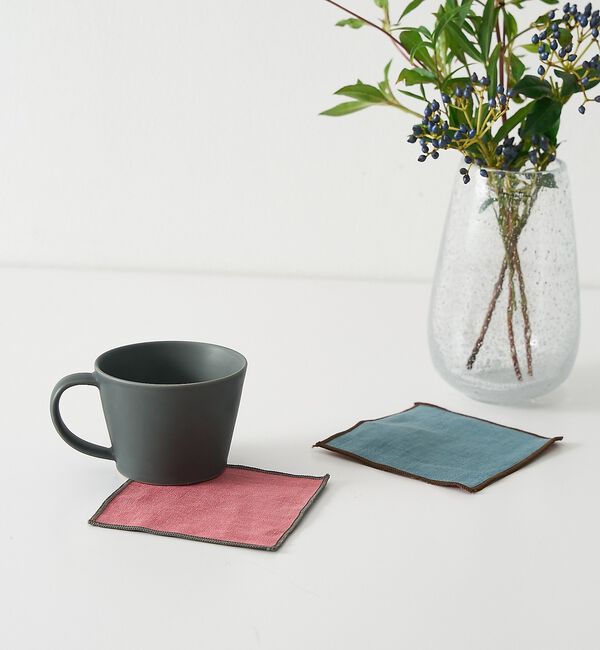 collex「【新色】麻 リネンコースター 正方形 10&times;10cm」|食器・キッチングッズ|