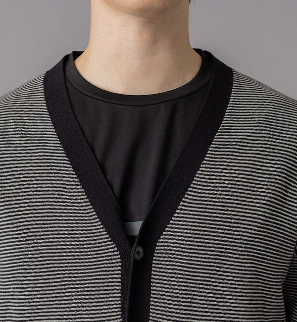 ABAHOUSE「シャドー ボーダー アーガイル カーディガン」|カーディガン|