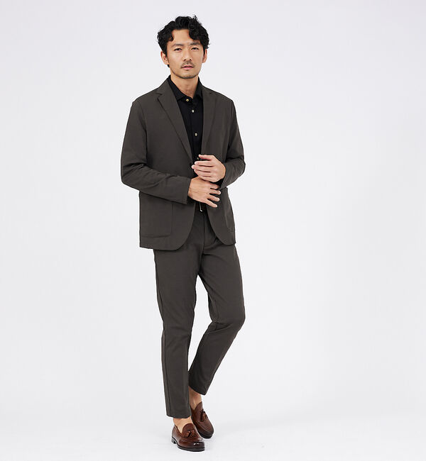 ABAHOUSE「【上下2点セット/セットアップ対応】接触冷感 セットアップ/スーツ / ジャケッ」|スーツ|ダークブラウン