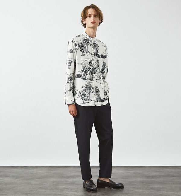 ABAHOUSE「総柄 トワルドジュイ バンドカラーシャツ」|シャツ・ブラウス|