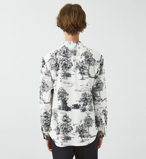 ABAHOUSE「総柄 トワルドジュイ バンドカラーシャツ」|シャツ・ブラウス|