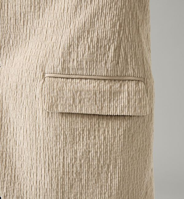 ABAHOUSE「【セットアップ対応】シャーリング コーデュロイ ジャケット」|テーラードジャケット|