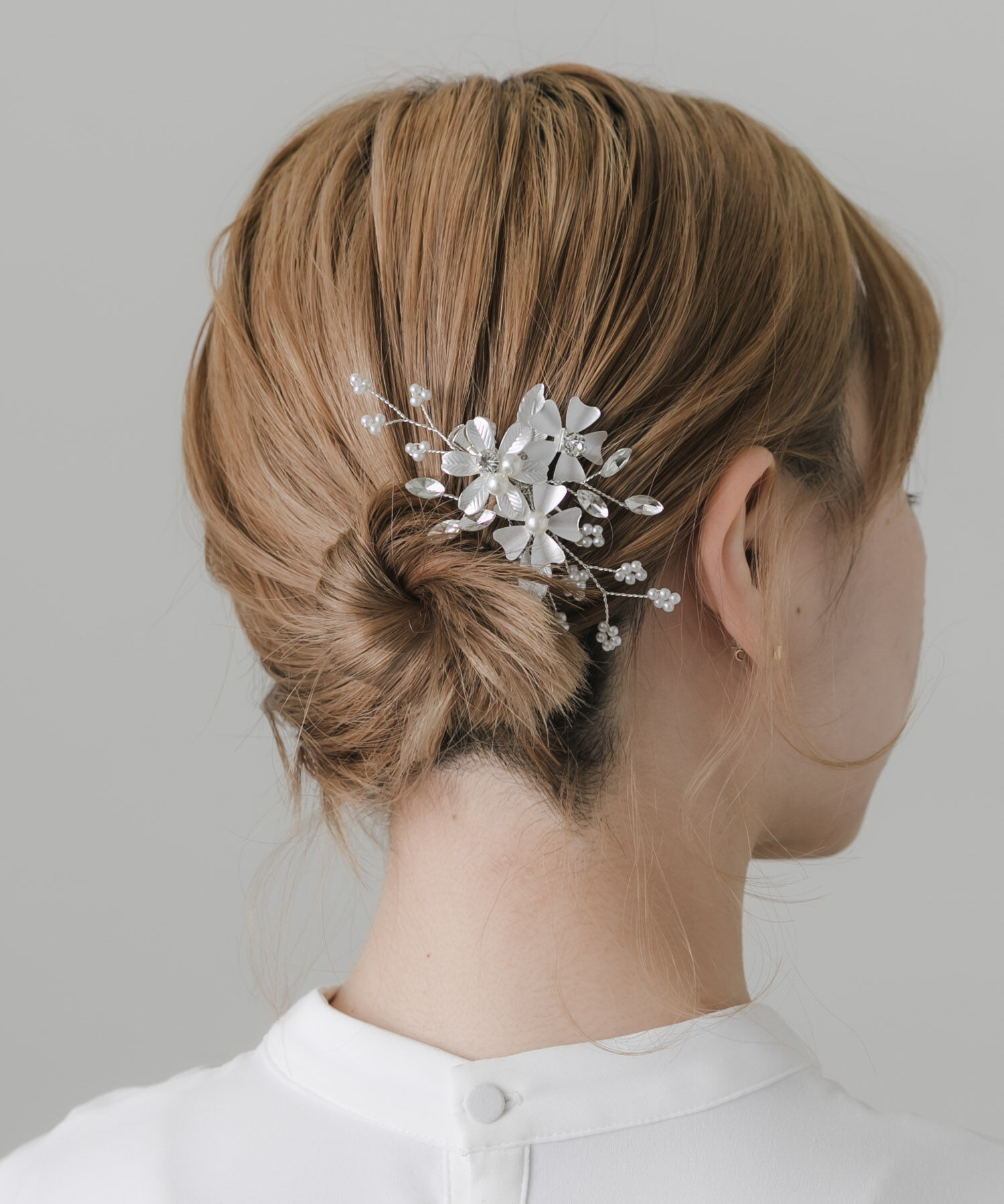 SMELLY「メタルフラワーモチーフヘアクリップ」|その他|ホワイト系その他