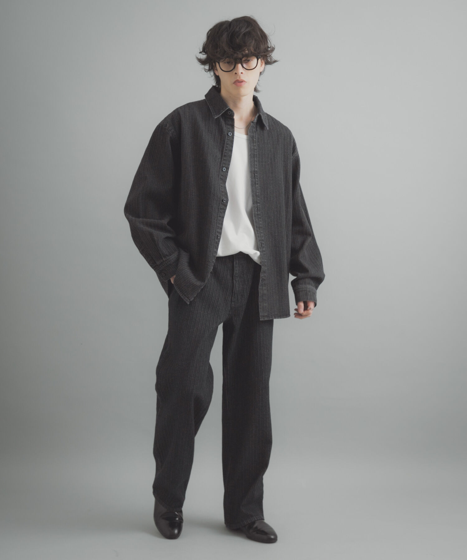 SENSE OF PLACE by URBAN RESEARCH「ジャガードデニムレギュラーカラーシャツ」|シャツ・ブラウス|