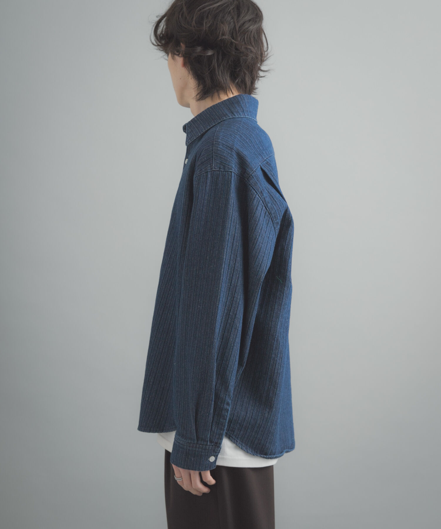 SENSE OF PLACE by URBAN RESEARCH「ジャガードデニムレギュラーカラーシャツ」|シャツ・ブラウス|