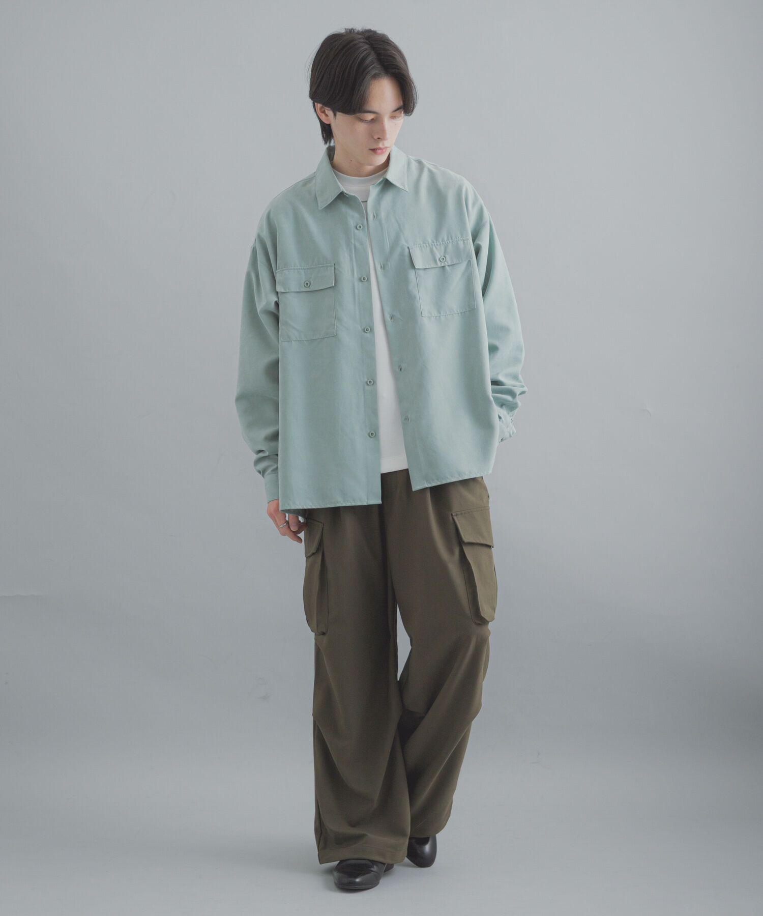 SENSE OF PLACE by URBAN RESEARCH「F/Sダブルポケットロングスリーブシャツ」|シャツ・ブラウス|